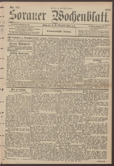 Sorauer Wochenblatt, Nr. 255. (31. Oktober 1897)