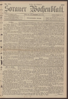 Sorauer Wochenblatt, Nr. 259. (5. November 1897)