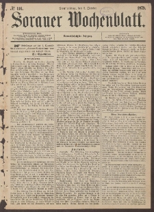 Sorauer Wochenblatt, No. 116. (2. October 1879)