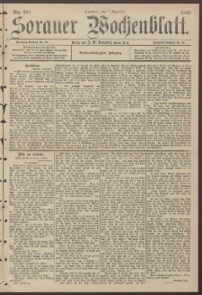 Sorauer Wochenblatt, Nr. 261. (7. November 1897)
