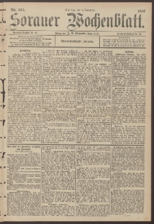 Sorauer Wochenblatt, Nr. 262. (9. November 1897)
