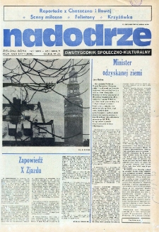 Nadodrze: dwutygodnik społeczno-kulturalny, nr 1 (12 I 1986 - 25 I 1986 R.)