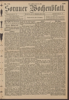 Sorauer Wochenblatt, No. 172. (25. Juli 1896)