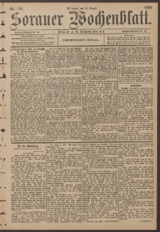 Sorauer Wochenblatt, No. 193. (19. Augusti 1896)