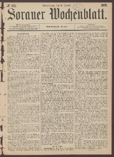 Sorauer Wochenblatt, No. 122. (16. October 1879)