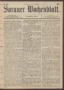 Sorauer Wochenblatt, No. 124. (21. October 1879)