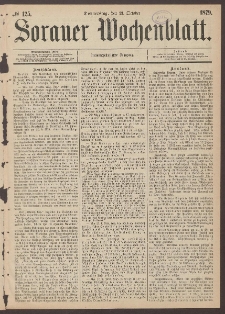 Sorauer Wochenblatt, No. 125. (23. October 1879)