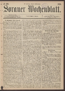 Sorauer Wochenblatt, No. 130. (4. November 1879)