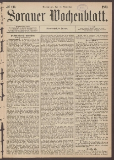 Sorauer Wochenblatt, No. 133. (11. November 1879)