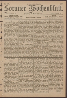 Sorauer Wochenblatt, No. 213. (11. September 1896)