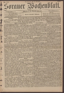 Sorauer Wochenblatt, No. 214. (12. September 1896)