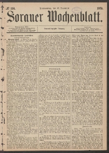 Sorauer Wochenblatt, No. 140. (27. November 1879)