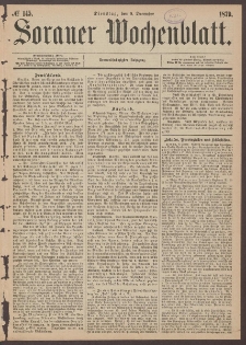 Sorauer Wochenblatt, No. 145. (9. December 1879)