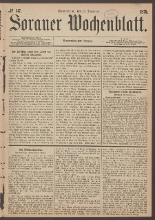 Sorauer Wochenblatt, No. 147. (13. December 1879)