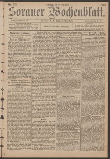 Sorauer Wochenblatt, No. 228. (29. September 1896)