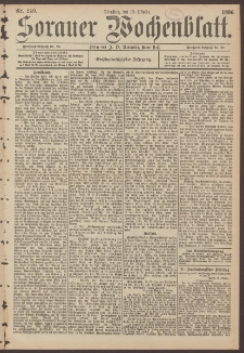 Sorauer Wochenblatt, No. 240. (13. Oktober 1896)