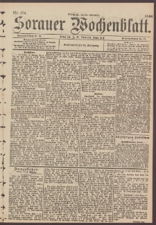Sorauer Wochenblatt, No. 276. (25. November 1896)