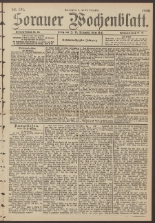 Sorauer Wochenblatt, No. 291. (12. December 1896)