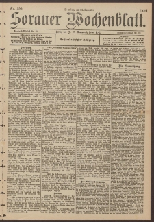 Sorauer Wochenblatt, No. 299. (22. December 1896)