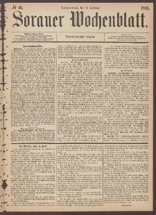 Sorauer Wochenblatt, No. 16. (8. Februar 1883)