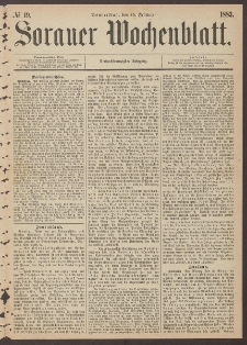 Sorauer Wochenblatt, No. 19. (15. Februar 1883)