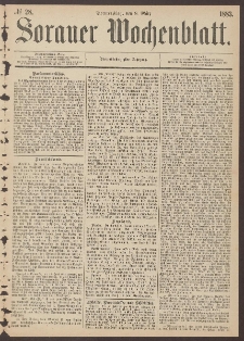 Sorauer Wochenblatt, No. 28. (8. M&auml;rz 1883)