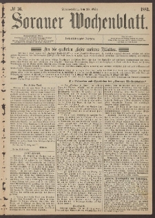 Sorauer Wochenblatt, No. 36. (29. M&auml;rz 1883)