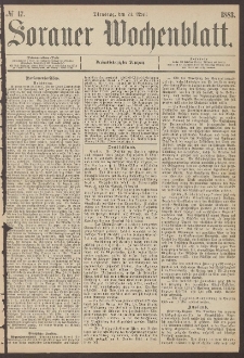 Sorauer Wochenblatt, No. 47. (24. April 1883)