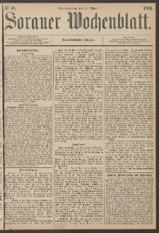 Sorauer Wochenblatt, No. 48. (26. April 1883)