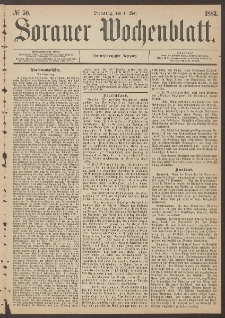 Sorauer Wochenblatt, No. 50. (1. Mai 1883)