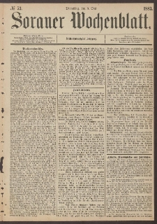 Sorauer Wochenblatt, No. 53. (8. Mai 1883)