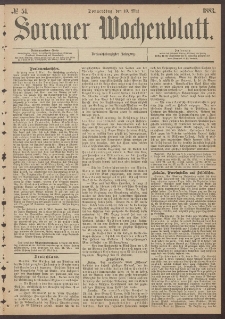 Sorauer Wochenblatt, No. 54. (10. Mai 1883)