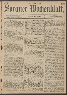 Sorauer Wochenblatt, No. 58. (22. Mai 1883)