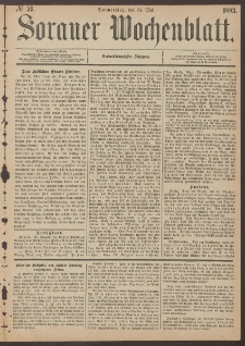 Sorauer Wochenblatt, No. 59. (24. Mai 1883)