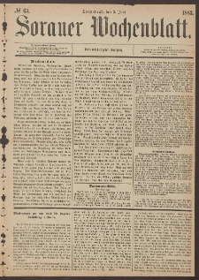 Sorauer Wochenblatt, No. 63. (2. Juni 1883)
