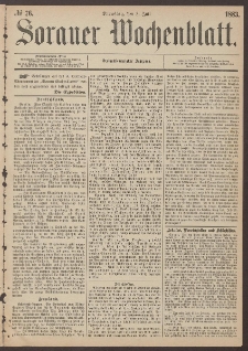 Sorauer Wochenblatt, No. 76. (3. Juli 1883)