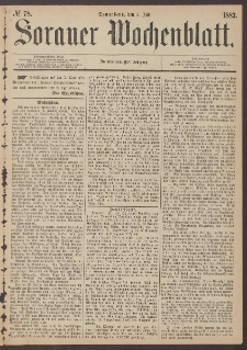 Sorauer Wochenblatt, No. 78. (7. Juli 1883)