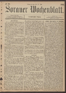 Sorauer Wochenblatt, No. 80. (12. Juli 1883)