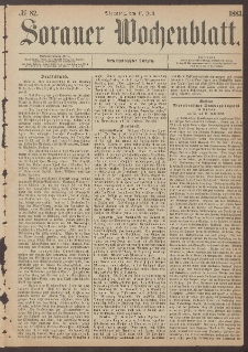 Sorauer Wochenblatt, No. 82. (17. Juli 1883)