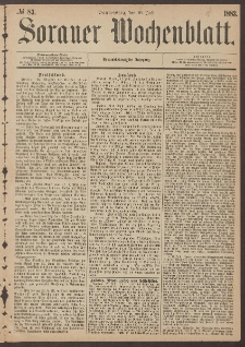 Sorauer Wochenblatt, No. 83. (19. Juli 1883)