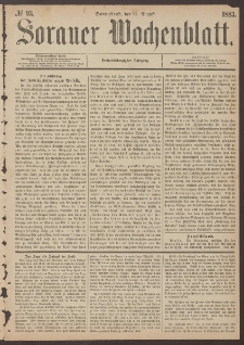 Sorauer Wochenblatt, No. 93. (11. August 1883)