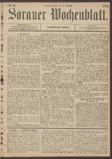 Sorauer Wochenblatt, No. 95. (16. August 1883)