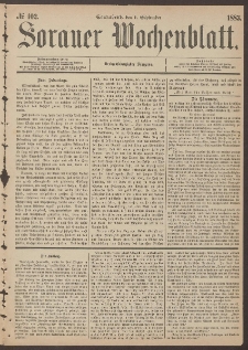 Sorauer Wochenblatt, No. 102. (1. September 1883)