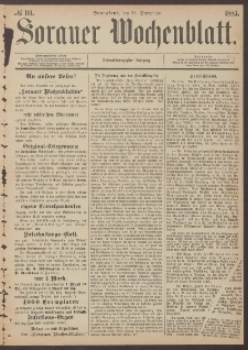 Sorauer Wochenblatt, No. 111. (22. September 1883)