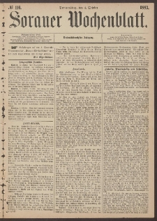 Sorauer Wochenblatt, No. 116. (4. October 1883)