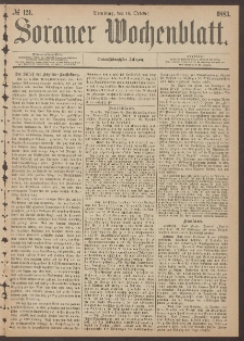 Sorauer Wochenblatt, No. 121. (16. October 1883)