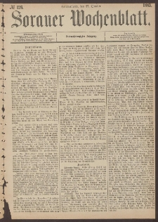 Sorauer Wochenblatt, No. 126. (27. October 1883)