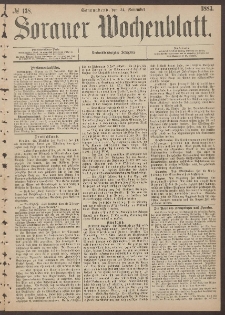 Sorauer Wochenblatt, No. 138. (24. November 1883)