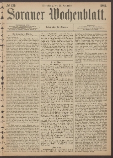Sorauer Wochenblatt, No. 139. (27. November 1883)