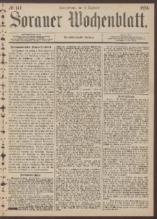 Sorauer Wochenblatt, No. 144. (8. Dezember 1883)